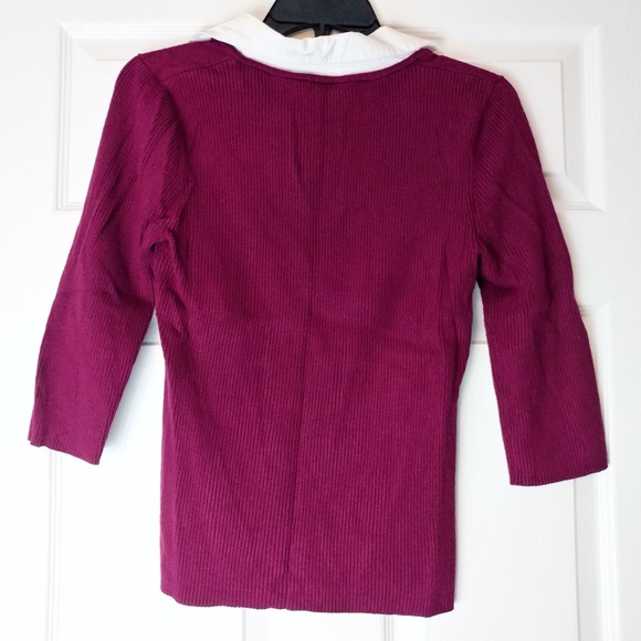 TAILOR B. MOSS Size M layered sweater blouse - Picture 4 of 5